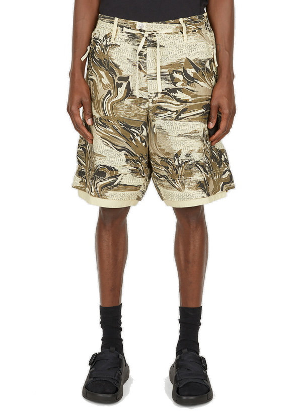 Photo: Summer Compass Patch Shorts in Beige