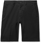 Canali - Cotton-Blend Twill Shorts - Black