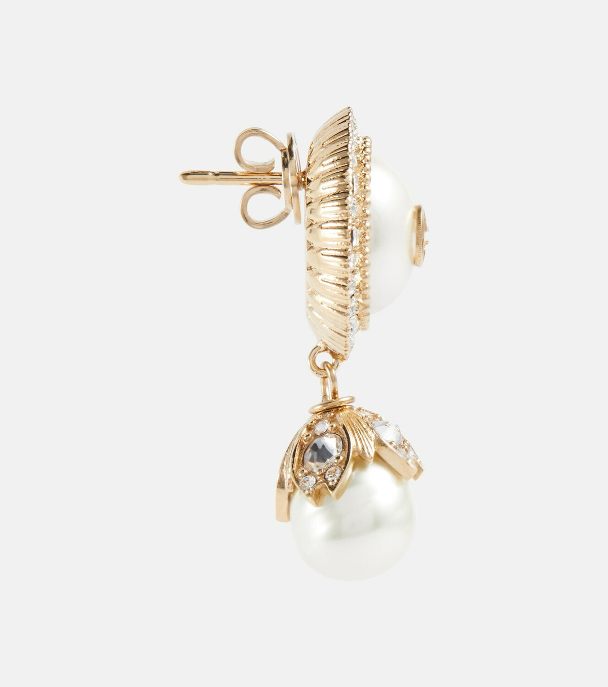 Pearl Embellished Earrings G AMINA EARRING - PEARL – CULT GAIA main image 2