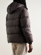 Moncler - Cyclone Convertible Logo-Appliquéd Quilted Shell Hooded Down Jacket - Brown