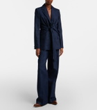 Gabriela Hearst Norman belted denim wide-leg pants