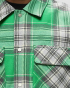 Represent Quilted Flannel Shirt Green - Mens - Overshirts