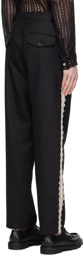 Bode Black Lacework Trousers