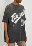 Saint Mxxxxxx Fog Printed Cotton T-shirt - Black - One Size