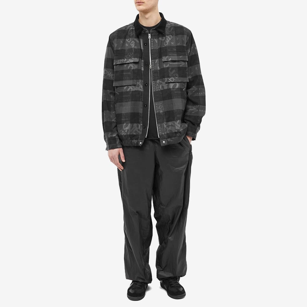 Sacai x Eric Haze Buffalo Check Overshirt in Black Sacai