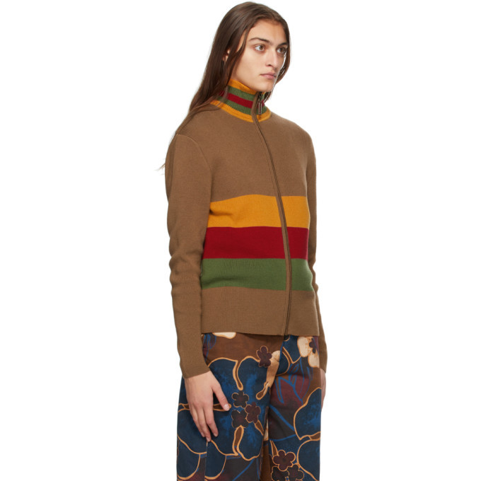 WALES BONNER GEORGE ジップ ニット カーディガン