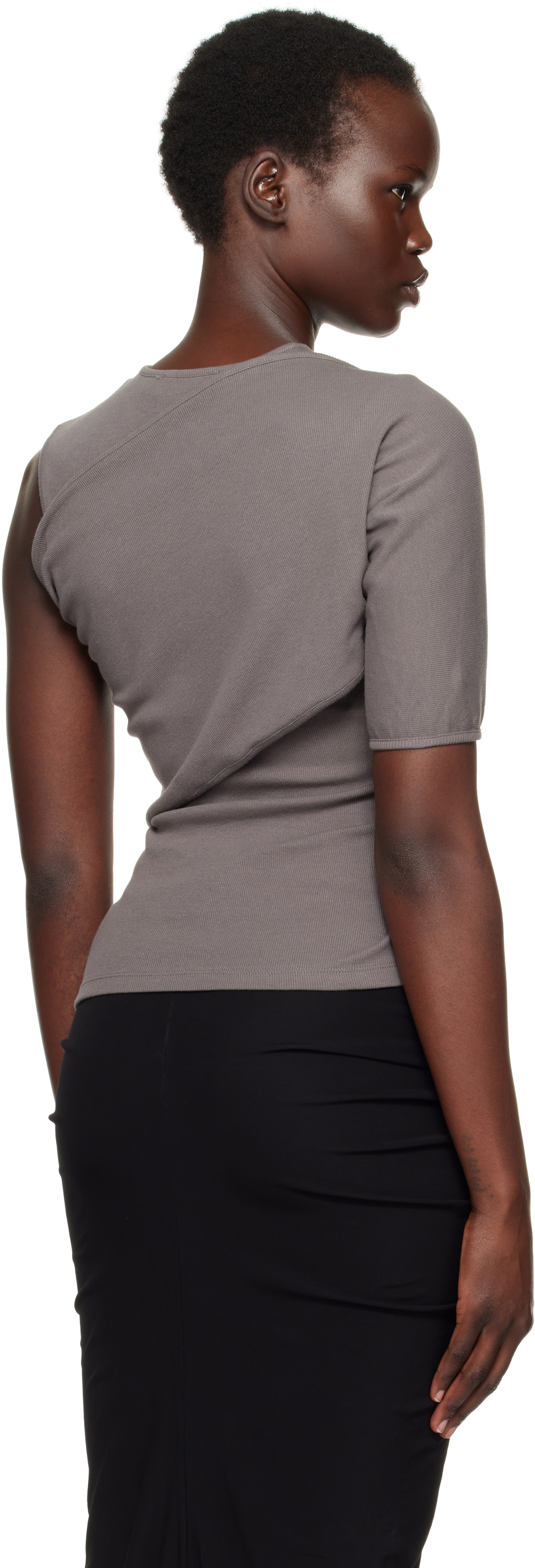 Christopher Esber Gray Contorsion Rib Tank Top