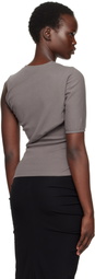 Christopher Esber Gray Contorsion Rib Tank Top