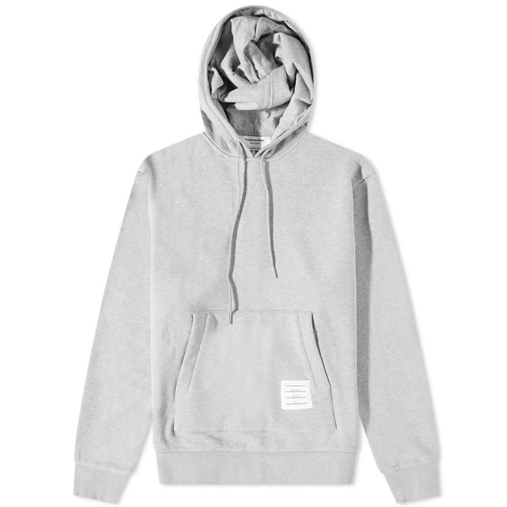 Photo: Thom Browne Men's Grosgrain Popover Hoody in Light Grey