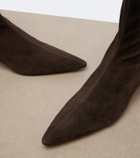 The Row Liisa suede ankle boots