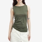 SIR. Women's Yoland Ruched Tank Top in Khaki