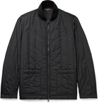 Barena - Quilted Satin Bomber Jacket - Black