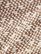 Loro Piana - Jacquard-Knit Linen-Bouclé Sweater - Brown
