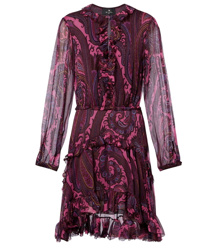 Photo: Etro Paisley ruffled silk minidress
