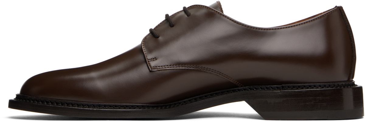 Common Projects Brown Polished Leather Derbys