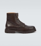 Brunello Cucinelli Leather lace-up boots