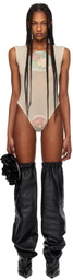 ALL-IN SSENSE Exclusive Beige Bodysuit