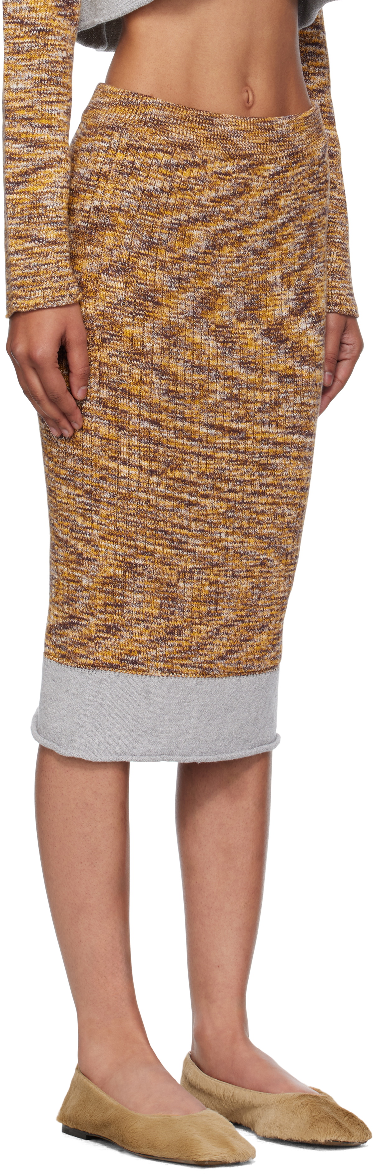 Baserange Multicolor Waste Midi Skirt
