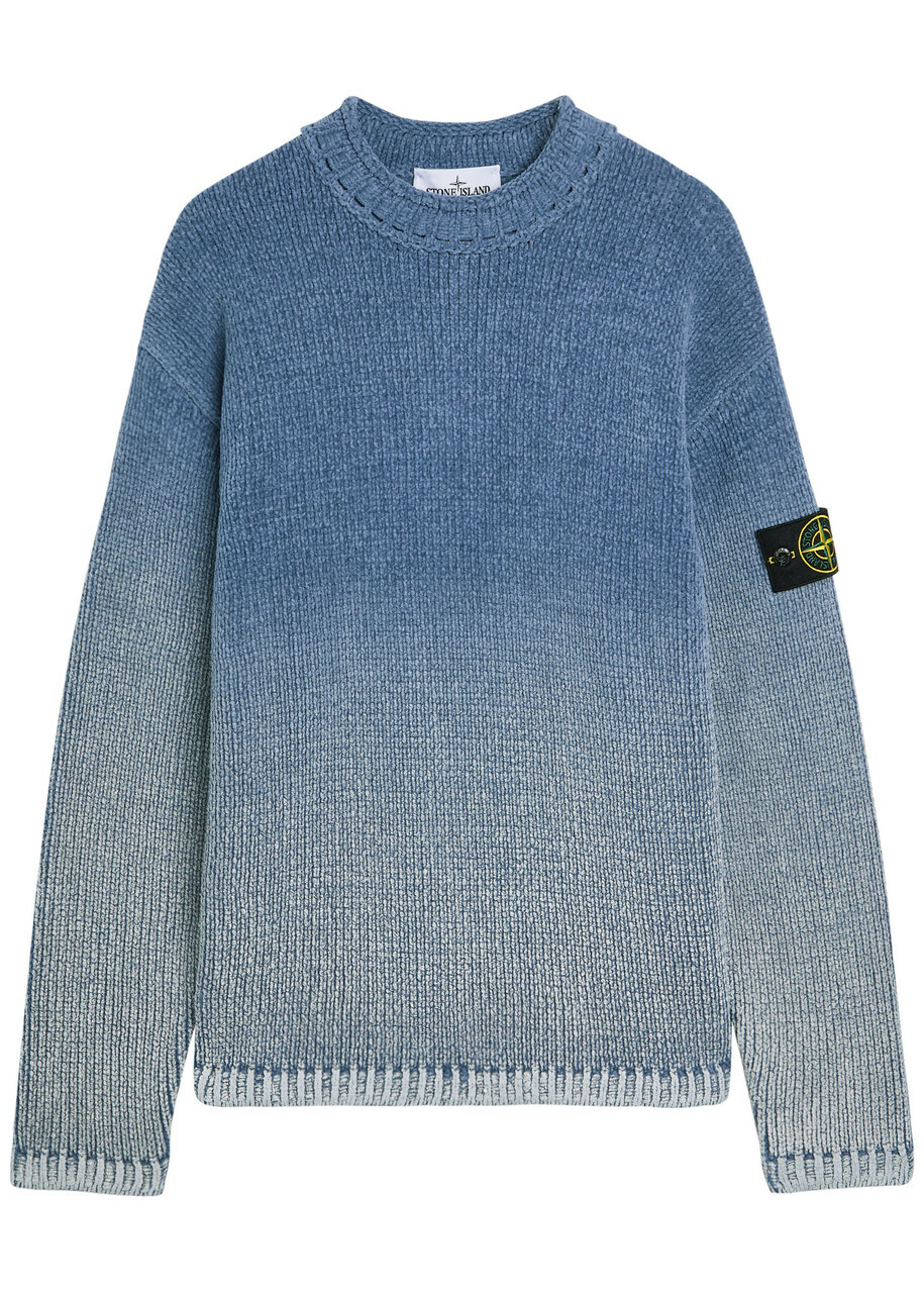 Stone Island Knitwear Pure Wool With 'dust' Treatment Grey
