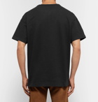 Acne Studios - Logo-Print Garment-Dyed Cotton-Jersey T-Shirt - Men - Black