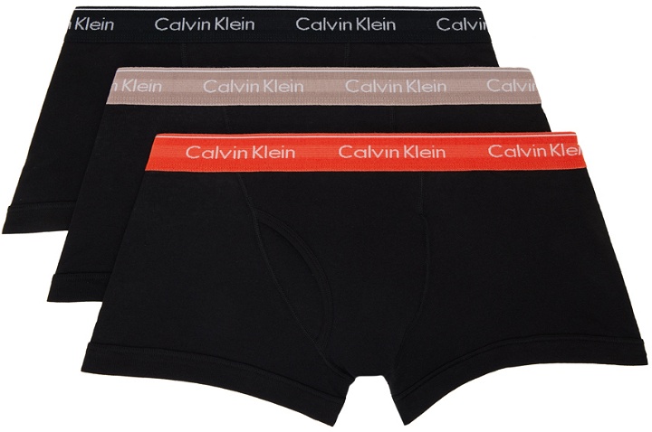Photo: Calvin Klein Underwear Three-Pack Black Woven Boxers