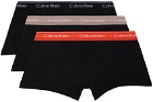 Calvin Klein Underwear Three-Pack Black Woven Boxers