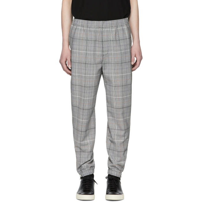 Photo: Tim Coppens Grey Wool Check Staple Jogger Trousers