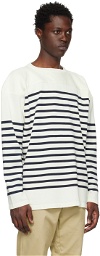 nanamica White Striped Sweater
