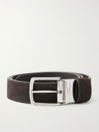 Mr P. - 3.5cm Reversbile Suede and Full-Grain Leather Belt - Brown