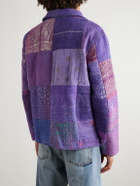 Kartik Research - Patchworked Kantha Cotton Jacket - Purple
