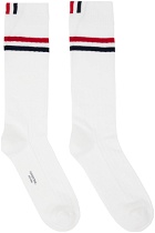 Thom Browne White Tricolor Socks