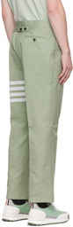 Thom Browne Green 4-Bar Trousers