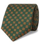 E.MARINELLA - 8cm Floral-Print Silk-Twill Tie - Green