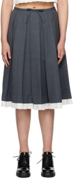Shushu/Tong Gray Pleated Maxi Skirt