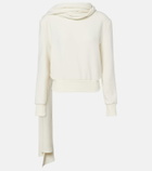 Magda Butrym Draped scarf-detail cotton sweatshirt