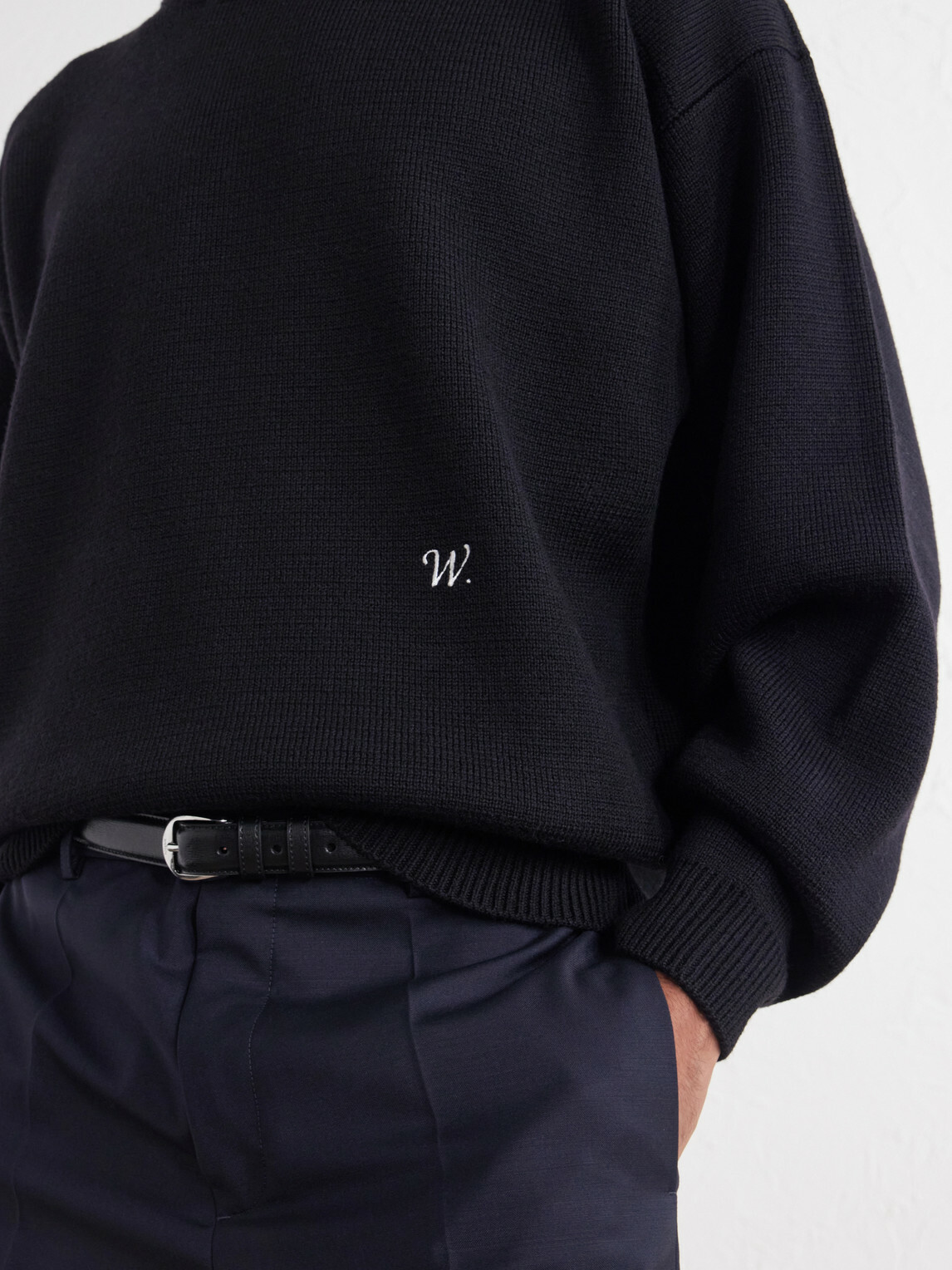 Willy Chavarria - Embroidered Wool Sweater - Black