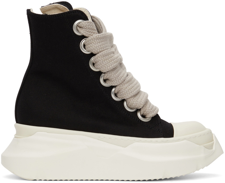 Rick Owens Drkshdw Black Jumbo Lace Abstract High Sneakers Rick Owens  Drkshdw