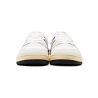 Lanvin White and Black Mesh Clay Low Sneakers