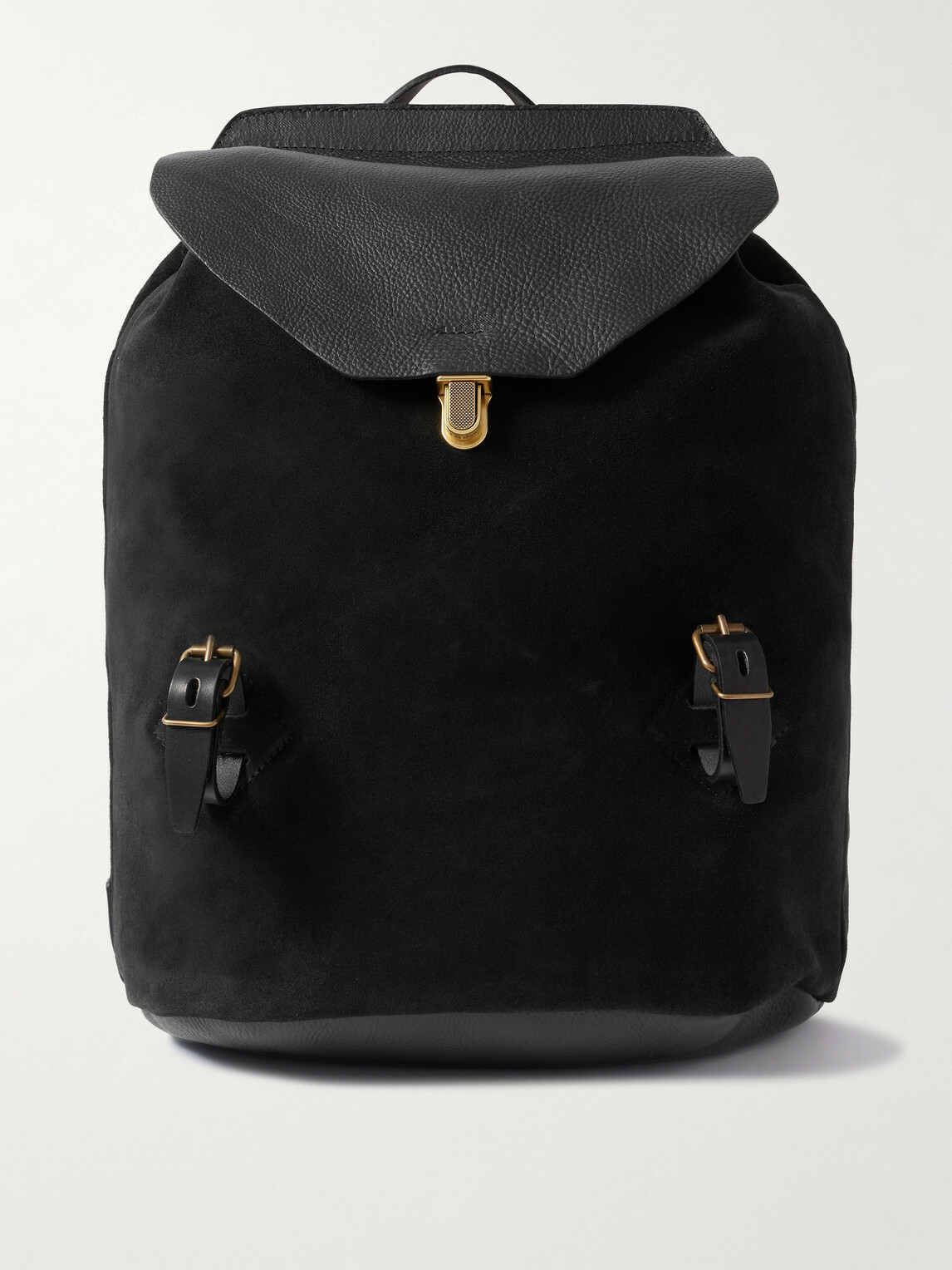 Bleu de Chauffe - Zibeline Suede and Full-Grain Leather Backpack