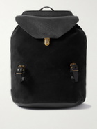 Bleu de Chauffe - Zibeline Suede and Full-Grain Leather Backpack