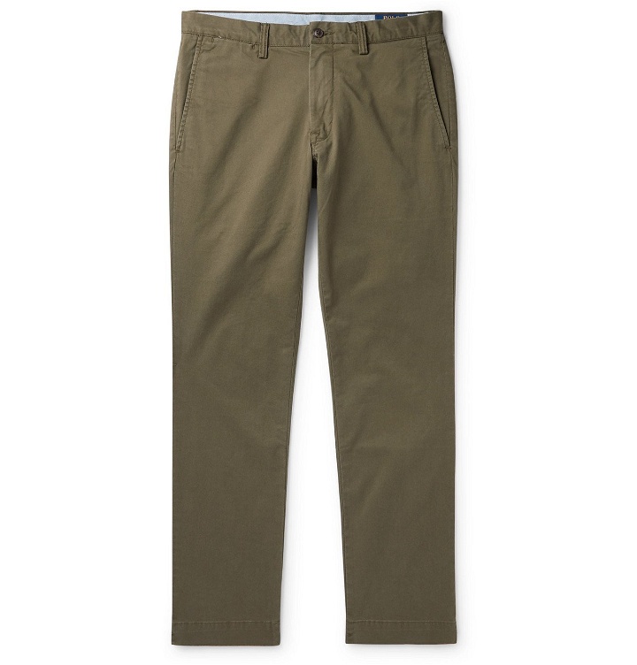 Photo: Polo Ralph Lauren - Bedford Slim-Fit Stretch-Cotton Twill Chinos - Green