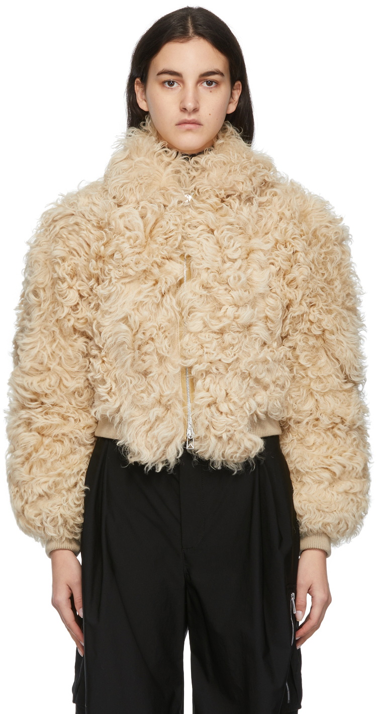 Bottega Veneta Beige Shearling Jacket Bottega Veneta