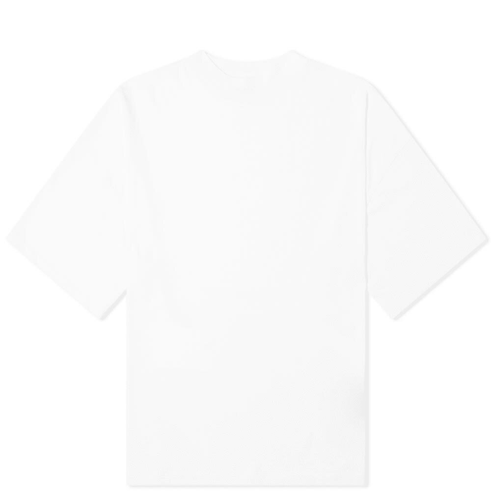 Jil Sander Men's Mock Neck T-Shirt in White Paper Jil Sander