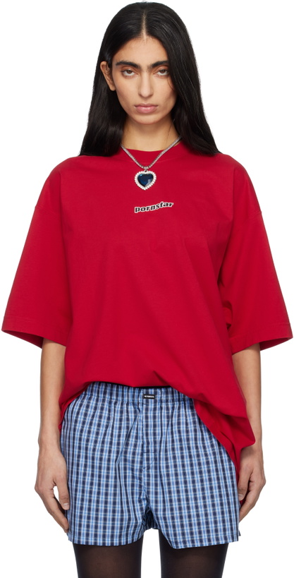 Photo: VETEMENTS Red 'Pornstar' T-shirt