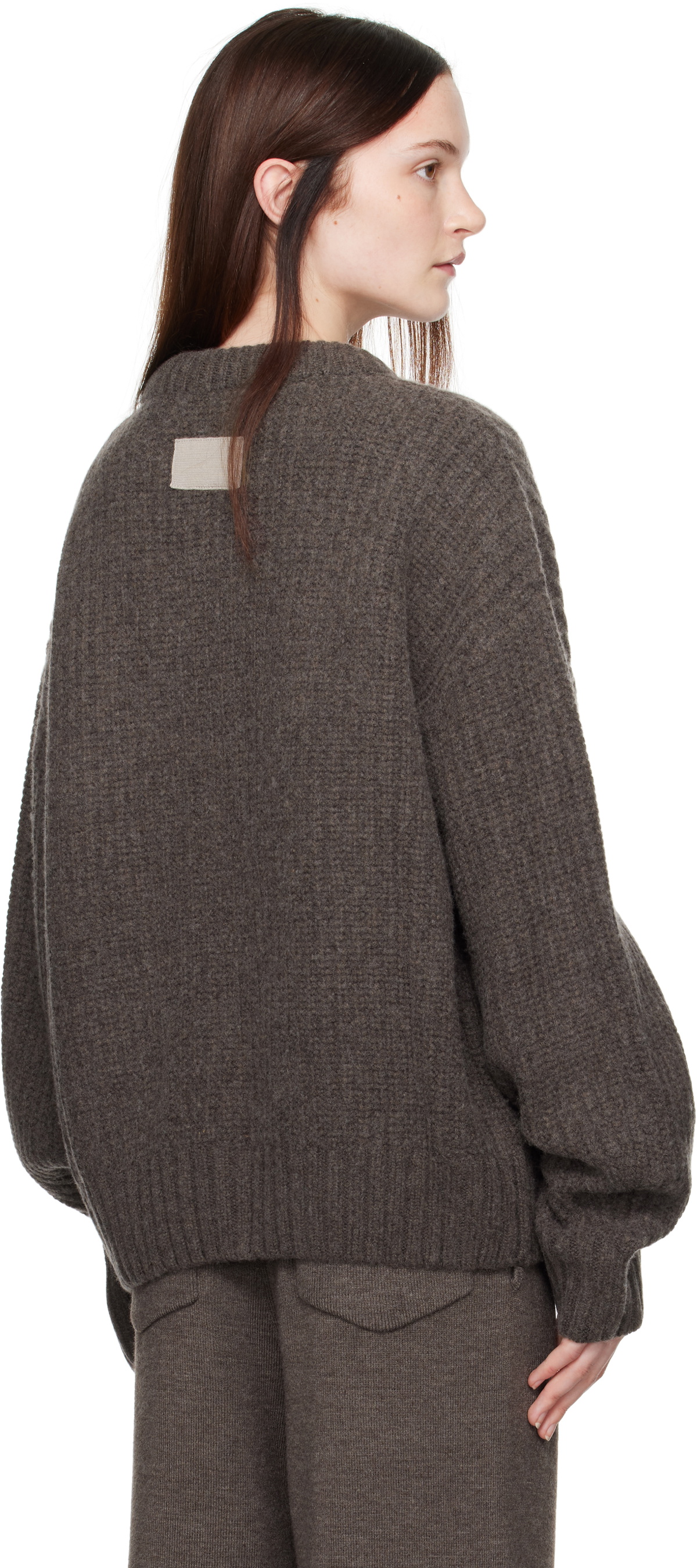 Aya Muse Taupe Crewneck Sweater