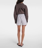 The Attico Striped cotton shorts
