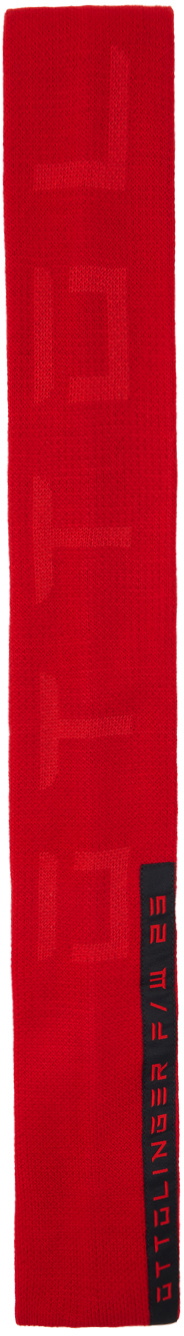 Ottolinger Red & Pink Jacquard Scarf