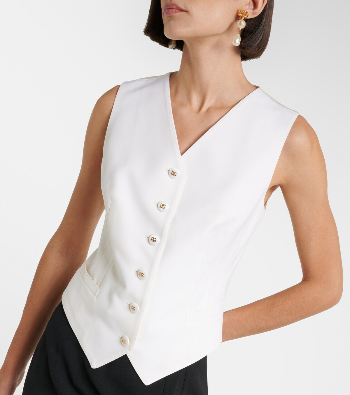 Dolce&Gabbana Wool and silk-blend vest
