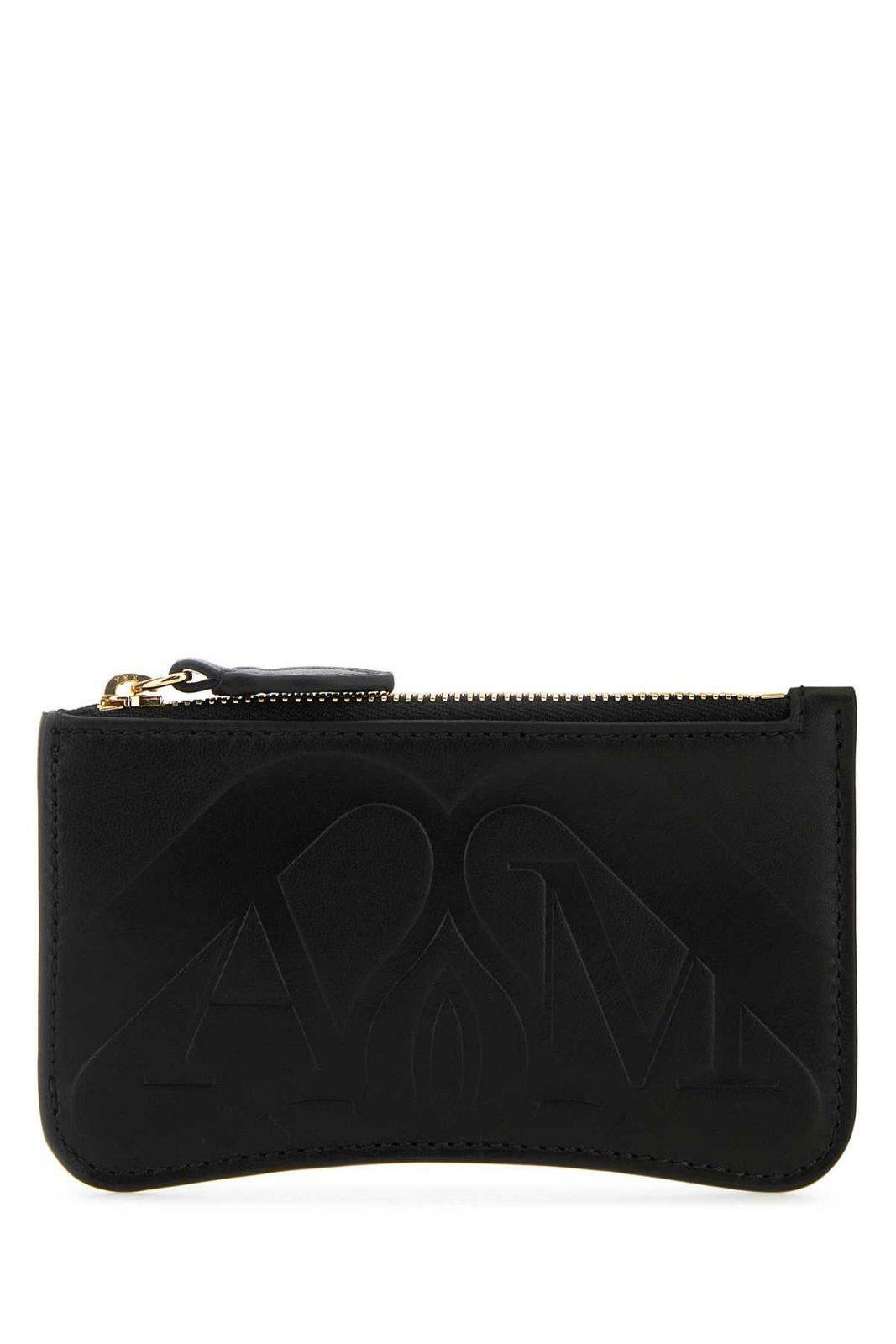 Alexander Mcqueen Skull-embellished Leather Card Holder