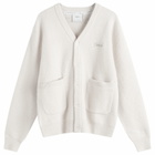 Percival Men's White Glove Mohair Cardigan in Neutrals